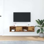 vidaXL TV stolíky 2 ks staré drevo 60x31x25,5 cm spracované drevo – Obrázok 3