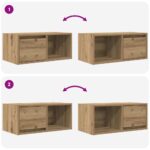 vidaXL TV stolíky 2 ks dub artisan 60x31x25,5 cm spracované drevo – Obrázok 10