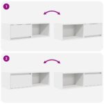 vidaXL TV skrinka, biela 80x31x25,5 cm, kompozitné drevo – Obrázok 9