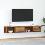 vidaXL TV stolíky 2 ks staré drevo 80x31x25,5 cm spracované drevo