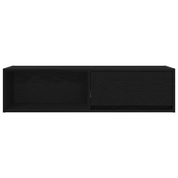 TV skrinka vidaXL Dub čierny 100x31x25,5 cm Konštrukčné drevo – Obrázok 6