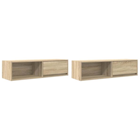 vidaXL TV skrinky 2 ks Dub sonoma 100x31x25,5 cm Engineered Wood – Obrázok 2