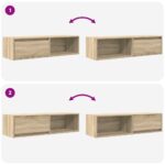 vidaXL TV skrinky 2 ks Dub sonoma 100x31x25,5 cm Engineered Wood – Obrázok 10