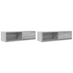 vidaXL TV skrinky 2 ks Grey Sonoma 100x31x25,5 cm Engineered Wood – Obrázok 2