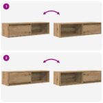 vidaXL TV skrinky 2 ks Artisan Dub 100x31x25,5 cm Engineered Wood – Obrázok 10