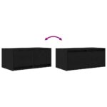 vidaXL TV skrinka, dub čierne 60x31x25,5 cm kompozitné drevo – Obrázok 9