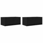 vidaXL TV stolíky 2 ks dub čierne 60x31x25,5 cm kompozitné drevo – Obrázok 2