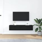 vidaXL TV stolíky 2 ks dub čierne 60x31x25,5 cm kompozitné drevo – Obrázok 3