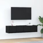 vidaXL TV stolíky 2 ks dub čierne 60x31x25,5 cm kompozitné drevo