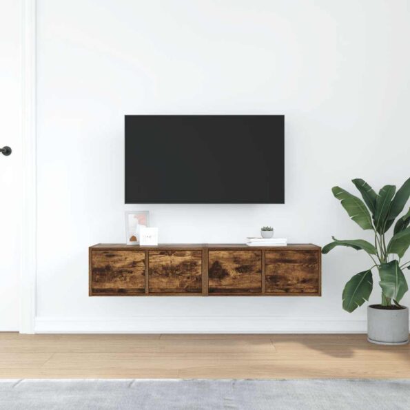 vidaXL TV stolíky 2 ks dymový dub 60x31x25,5 cm spracované drevo – Obrázok 3