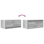 vidaXL TV skrinka, sivý dub sonoma 60x31x25,5 cm spracované drevo – Obrázok 9