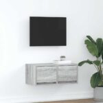 vidaXL TV skrinka, sivý dub sonoma 60x31x25,5 cm spracované drevo