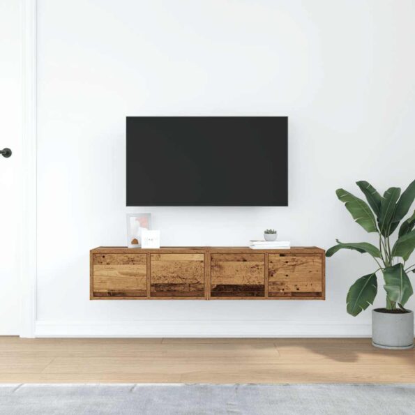 vidaXL TV stolíky 2 ks staré drevo 60x31x25,5 cm spracované drevo – Obrázok 3