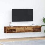vidaXL TV stolíky 2 ks staré drevo 80x31x25,5 cm spracované drevo