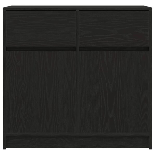 vidaXL Komoda so zásuvkou, dub čierny 80x34x76 cm, kompozitné drevo – Obrázok 6