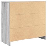 vidaXL Komoda so zásuvkou, sivá sonoma 80x34x76 cm, kompozitné drevo – Obrázok 8