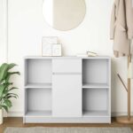 vidaXL Komoda so zásuvkou, biela 101x35x76 cm, kompozitné drevo – Obrázok 3