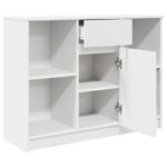 vidaXL Komoda so zásuvkou, biela 101x35x76 cm, kompozitné drevo – Obrázok 5