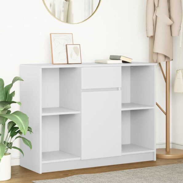VXL8721158704818_m_en_hd_1.jpg vidaXL Komoda so zásuvkou, biela 101x35x76 cm, kompozitné drevo – Obrázok 1