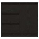 vidaXL Komoda so zásuvkou, dub čierny 71x35x65 cm, kompozitné drevo – Obrázok 6
