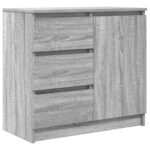vidaXL Komoda so zásuvkou, sivá sonoma 71x35x65 cm, kompozitné drevo – Obrázok 2