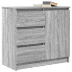 vidaXL Komoda so zásuvkou, sivá sonoma 71x35x65 cm, kompozitné drevo – Obrázok 4