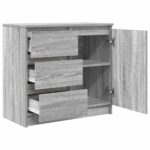 vidaXL Komoda so zásuvkou, sivá sonoma 71x35x65 cm, kompozitné drevo – Obrázok 5