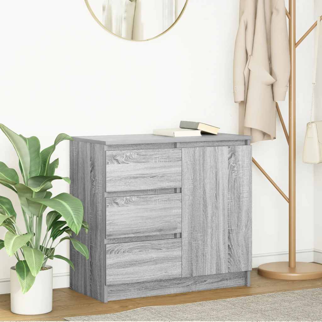 VXL8721158704955_m_en_hd_1.jpg vidaXL Komoda so zásuvkou, sivá sonoma 71x35x65 cm, kompozitné drevo – Obrázok 1