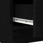 vidaXL Komoda so zásuvkami, dub čierny 71x35x84 cm, kompozitné drevo – Obrázok 12