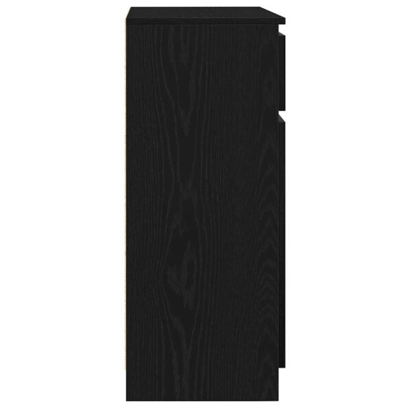 vidaXL Komoda so zásuvkou, dub čierny 71x35x84 cm, kompozitné drevo – Obrázok 7