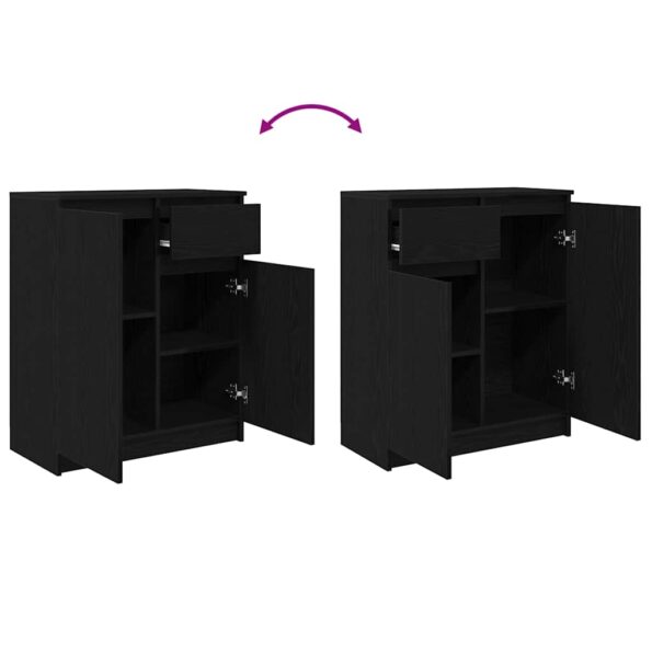 vidaXL Komoda so zásuvkou, dub čierny 71x35x84 cm, kompozitné drevo – Obrázok 9