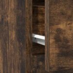 vidaXL Komoda so zásuvkou, tmavý dub 71x35x84 cm, kompozitné drevo – Obrázok 12