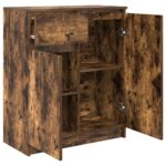 vidaXL Komoda so zásuvkou, tmavý dub 71x35x84 cm, kompozitné drevo – Obrázok 5