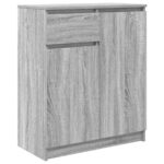 vidaXL Komoda so zásuvkou, sivá sonoma 71x35x84 cm, kompozitné drevo – Obrázok 2