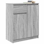 vidaXL Komoda so zásuvkou, sivá sonoma 71x35x84 cm, kompozitné drevo – Obrázok 4