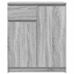 vidaXL Komoda so zásuvkou, sivá sonoma 71x35x84 cm, kompozitné drevo – Obrázok 6