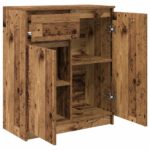 vidaXL Komoda so zásuvkou, staré drevo 71x35x84 cm, kompozitné drevo – Obrázok 5