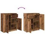 vidaXL Komoda so zásuvkou, staré drevo 71x35x84 cm, kompozitné drevo – Obrázok 9