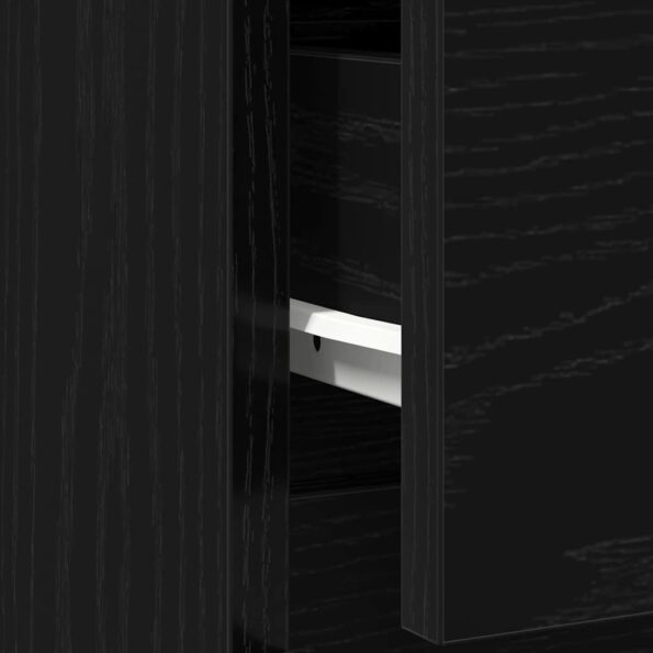 vidaXL Komoda so zásuvkou, dub čierny 71x35x65 cm, kompozitné drevo – Obrázok 12