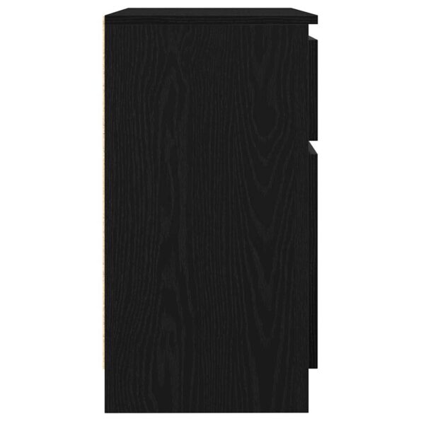 vidaXL Komoda so zásuvkou, dub čierny 71x35x65 cm, kompozitné drevo – Obrázok 7