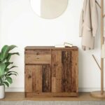 vidaXL Komoda so zásuvkou, staré drevo 71x35x65 cm, kompozitné drevo – Obrázok 3