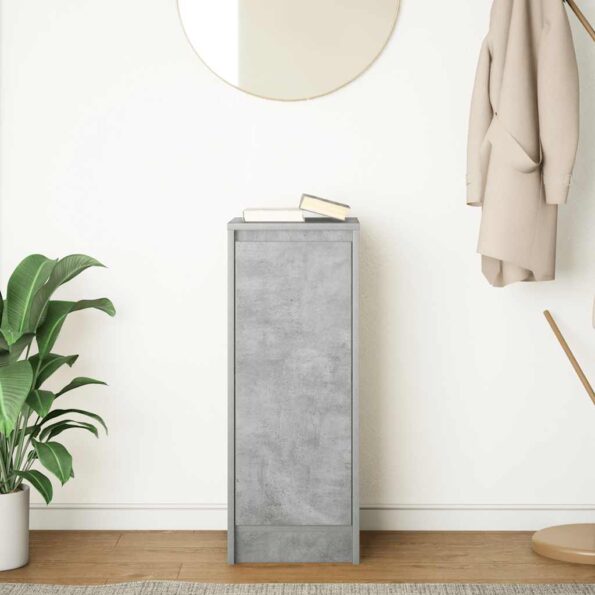vidaXL Komoda betónovo sivá 29,5x34x76 cm kompozitné drevo – Obrázok 3