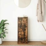 vidaXL Komoda dymový dub 29,5x34x76 cm kompozitné drevo – Obrázok 3