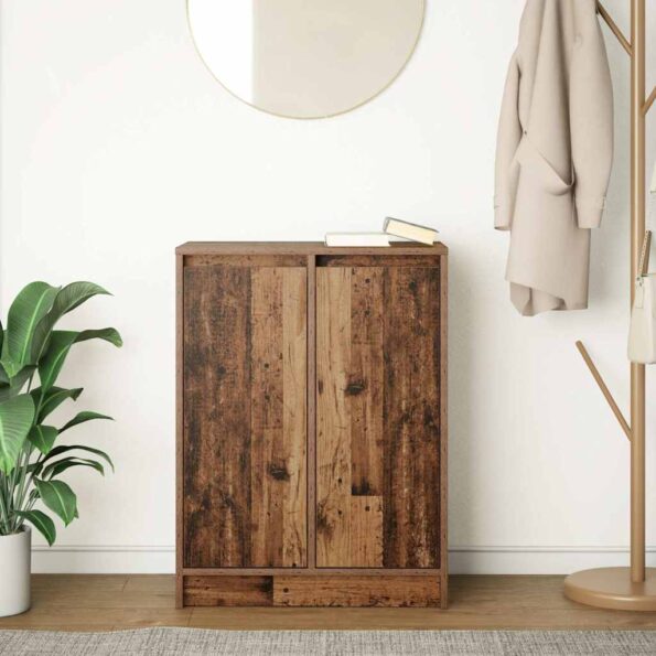 vidaXL Komoda staré drevo 57x34x76 cm kompozitné drevo – Obrázok 3