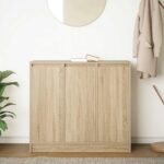 vidaXL Komoda dub sonoma 85x34x76 cm kompozitné drevo – Obrázok 3