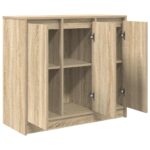vidaXL Komoda dub sonoma 85x34x76 cm kompozitné drevo – Obrázok 5
