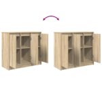 vidaXL Komoda dub sonoma 85x34x76 cm kompozitné drevo – Obrázok 9