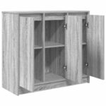 vidaXL Komoda sivý dub sonoma 85x34x76 cm spracované drevo – Obrázok 5