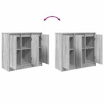 vidaXL Komoda sivý dub sonoma 85x34x76 cm spracované drevo – Obrázok 9