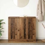 vidaXL Komoda staré drevo 85x34x76 cm kompozitné drevo – Obrázok 3